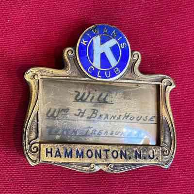 Kiwanis Club Pin for William Bernshouse
