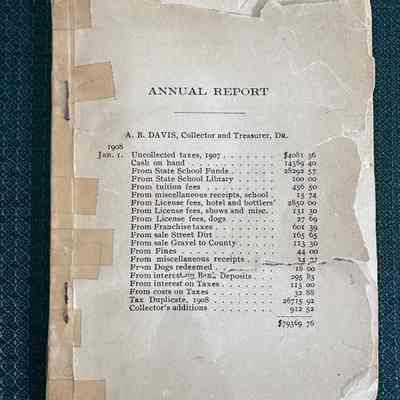 1907-1908 Hammonton Tax Book