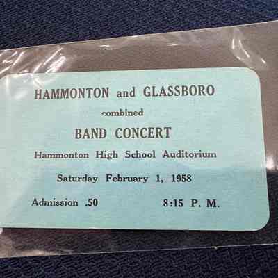 Hammonton High School Band Memorabilia