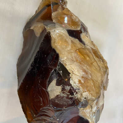 Amber Brown Slag Glass