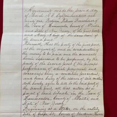 Deed 1891- Wm. Bernshouse to Mary A. Goff