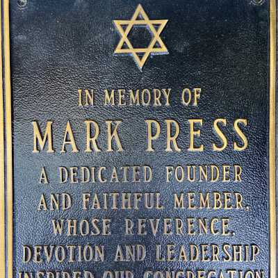 Brass Plaque - Mark Press