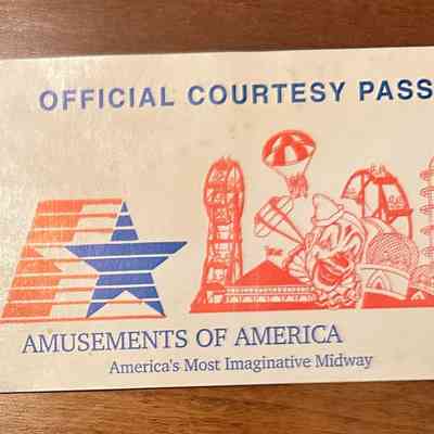 Official Courtesy Pass-Hammonton Carnival