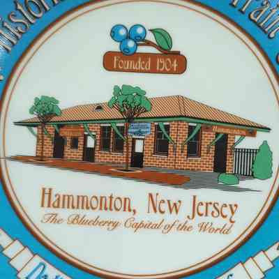 Hammonton Train Station Plate 1996