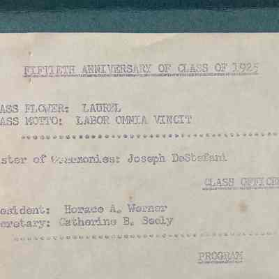 Program- 50th Anniversary, HHS Class 1925
