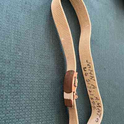 Canvas military belt with buckle