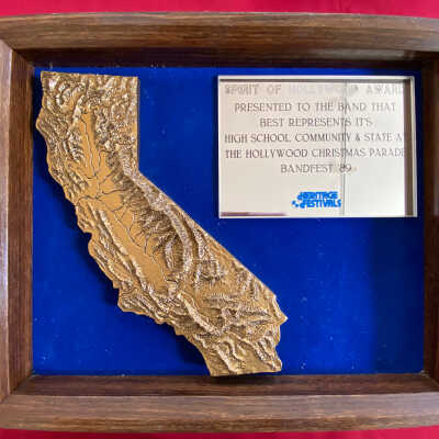 Plaque- Hollywood Award presented to HHS