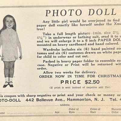 ‘Photo Doll’ Order Form