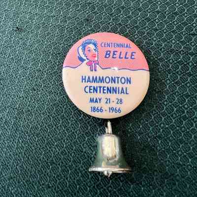 Centennial Belle button/pin with bell attached