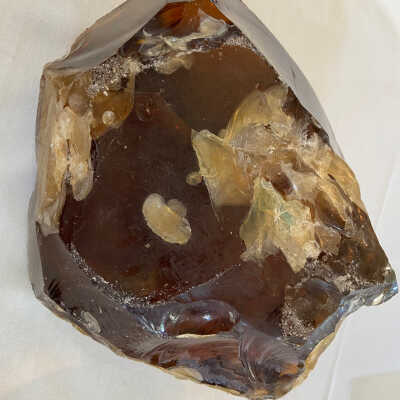 Amber Brown Slag Glass