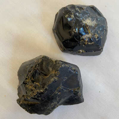 Black Opaque Glass Slag