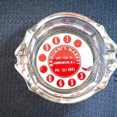 Ashtray advertising Bagliani’s Market