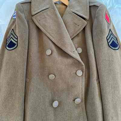 WWII Army Infantry Woolen Trench Coat
