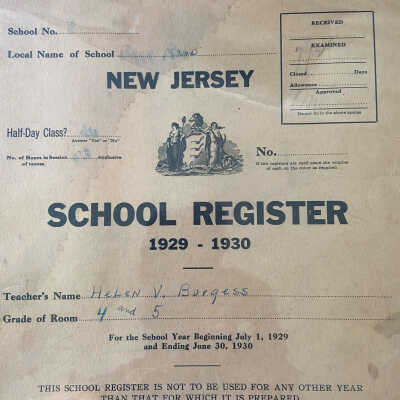 1929-1930 First Street School- Helen Burgess