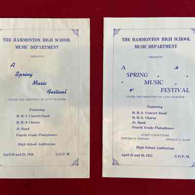 1955, 1956 HHS Spring Music Festival Program