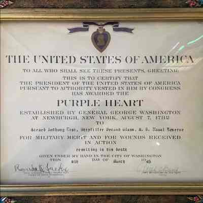 Award of Purple Heart