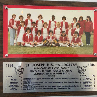 1984 St. Joseph’s HS “Wildcats” Field Hockey Plaque