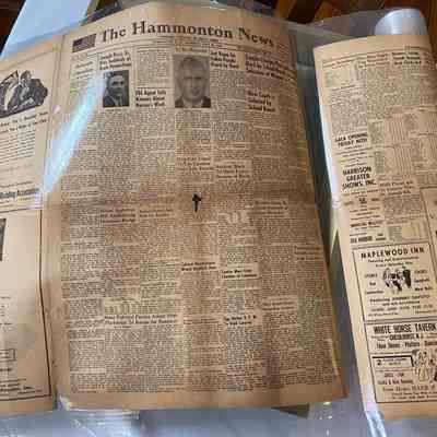 Laminated Roll of Hammonton News