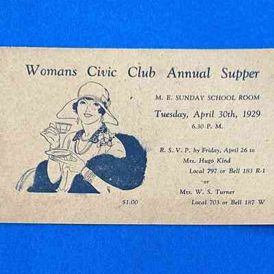 Invitation- Woman’s Civic Club