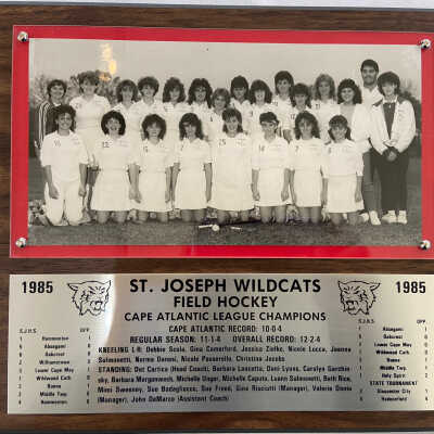 1985 St. Joseph’s Wildcats Field Hockey Plaque