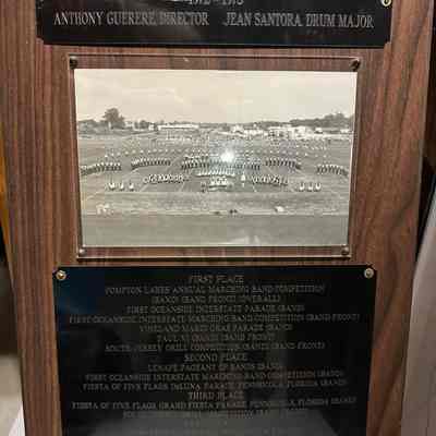 Hammonton High School Marching Band Plaques