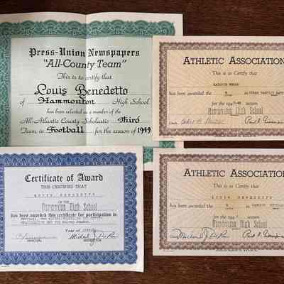 HHS Sports Certificates