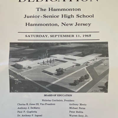 Dedication of Hammonton Jr-Sr High School Program
