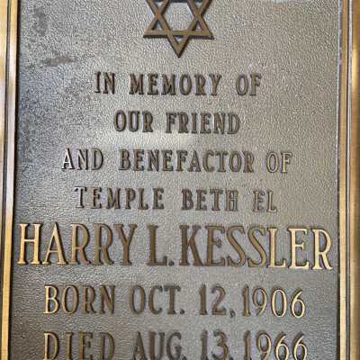 Brass Plaque - Harry L. Kessler