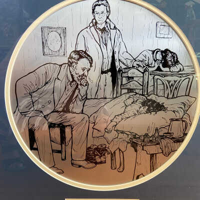 Plaque from Kessler Memorial Hospital honoring Dr. Russell Rubba
