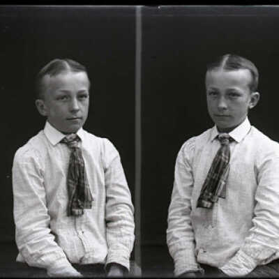 Negative, glass plate