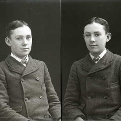 Negative, glass plate
