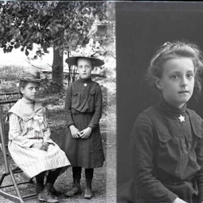 Negative, glass plate