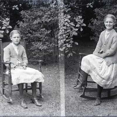 Negative, glass plate