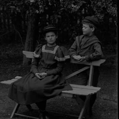 Negative, glass plate