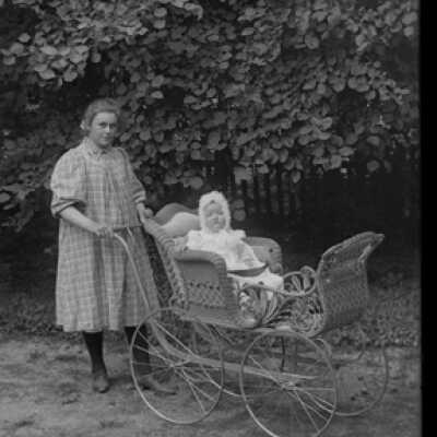 Negative, glass plate
