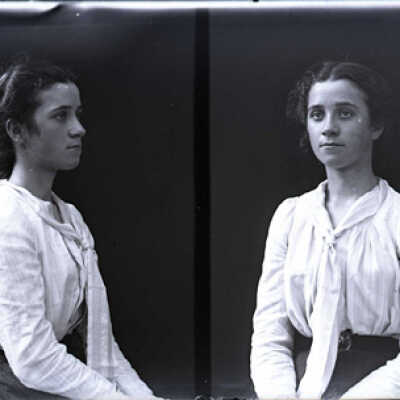 Negative, glass plate