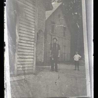 Negative, glass plate