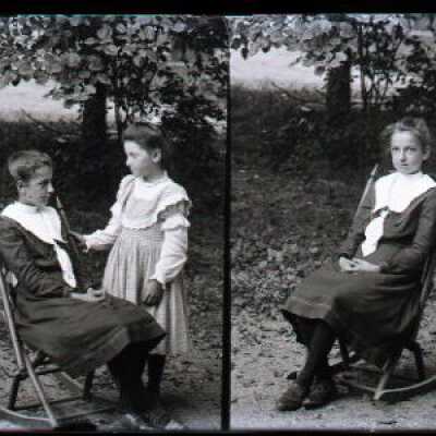 Negative, glass plate