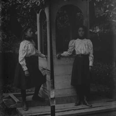 Negative, glass plate