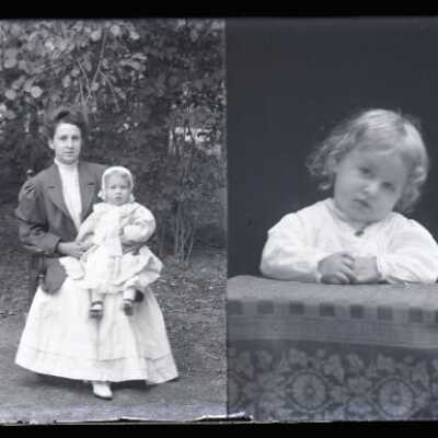 Negative, glass plate