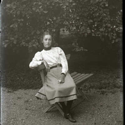 Negative, glass plate