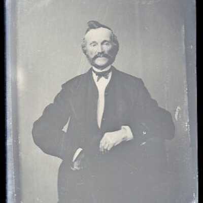Negative, glass plate