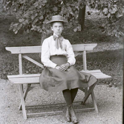 Negative, glass plate