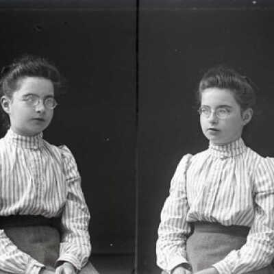 Negative, glass plate