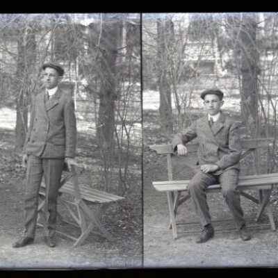 Negative, glass plate
