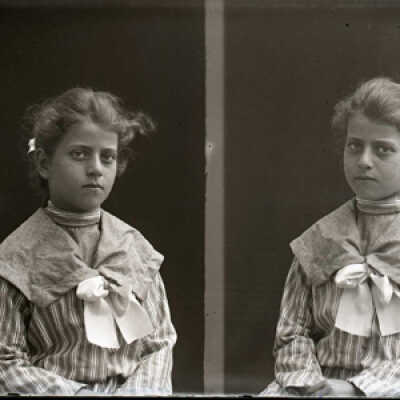Negative, glass plate