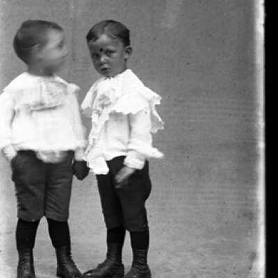 Negative, glass plate