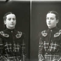 Negative, glass plate