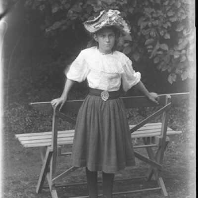 Negative, glass plate