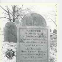 Hood, Richard (1750-1835) & Hood, Lydia (1753-1824) Historic Burying Grounds Inventory Form